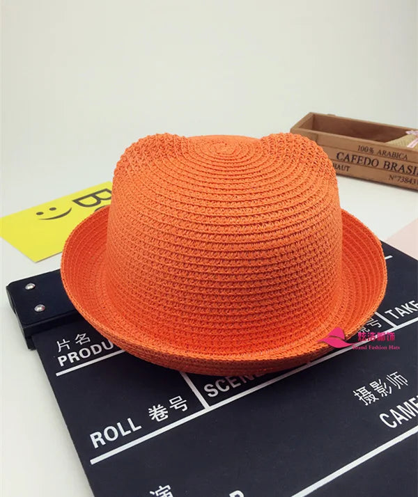 Kids Panama Hat Sombrero Niños Orejas