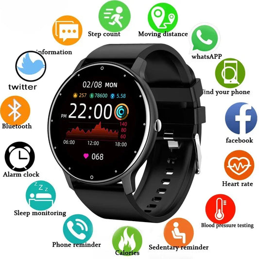 LIGE Full Touch Bluetooth Watch, Reloj Bluetooth Táctil Completo LIGE