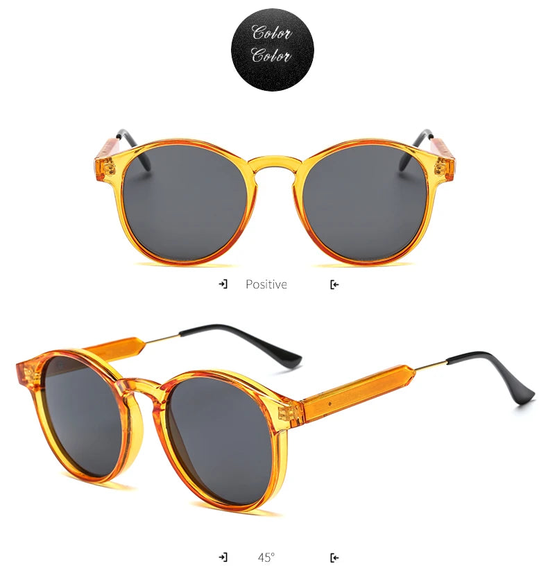 Stylish Retro Round Sunglasses UV400
