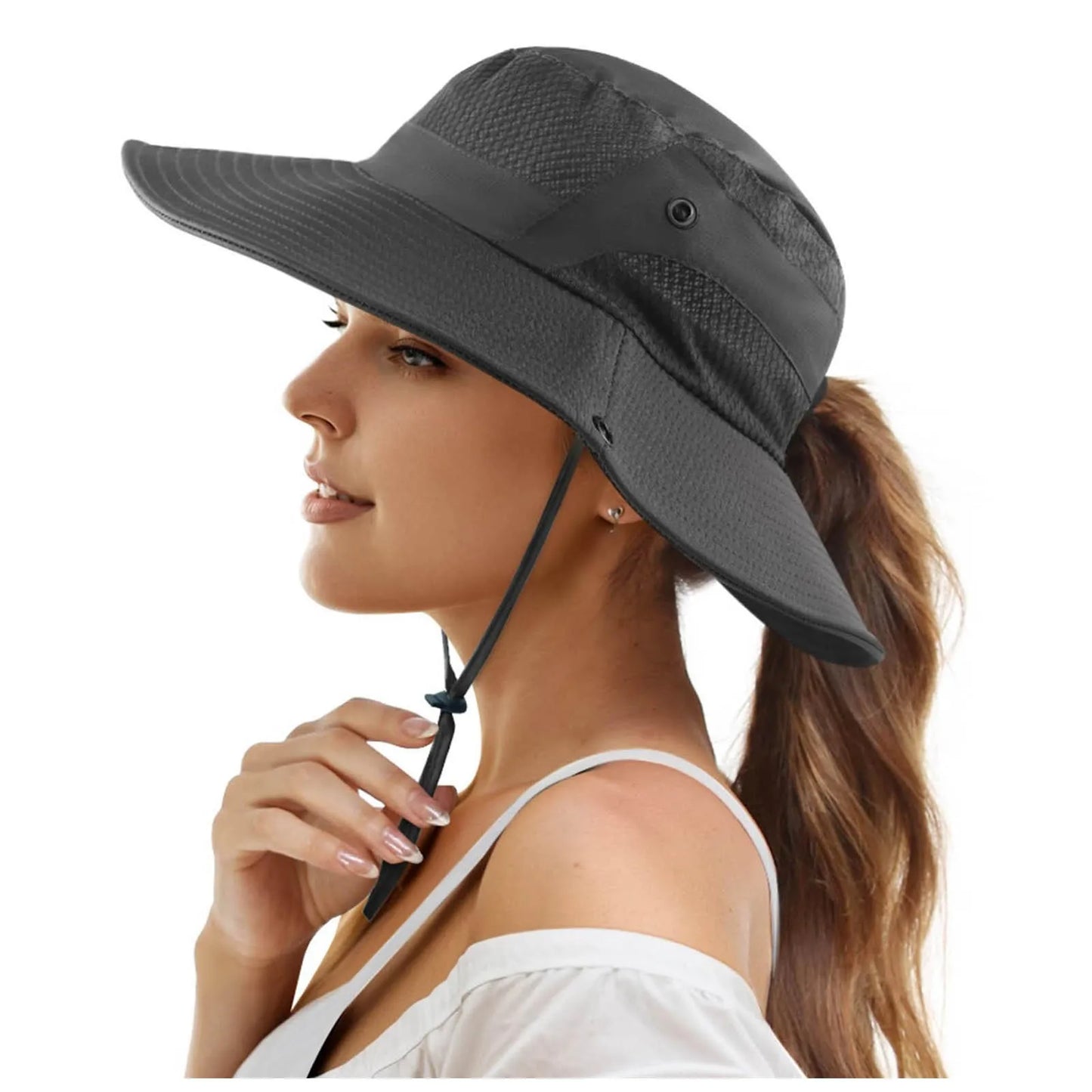 Women's Face Cover Hat Sombrero Protección