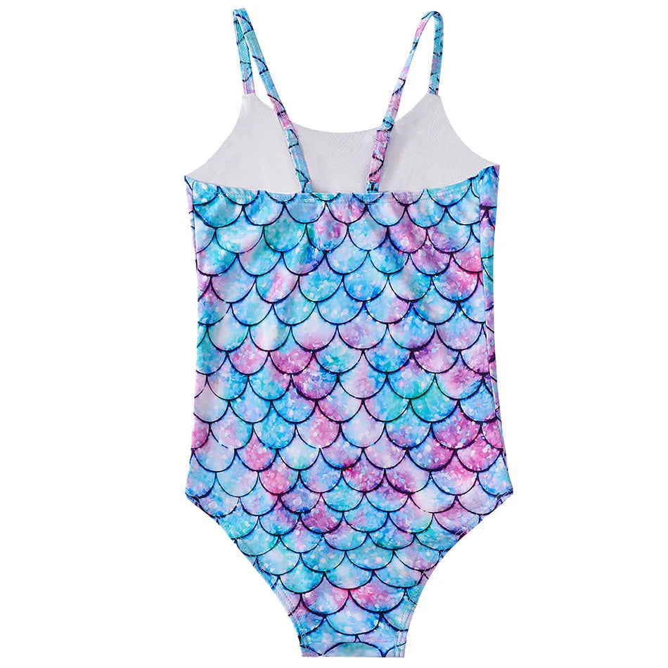 Adorable Girls Mermaid One-Piece Swimsuit