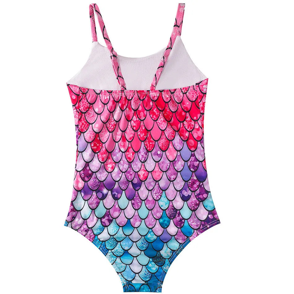 Adorable Girls Mermaid One-Piece Swimsuit