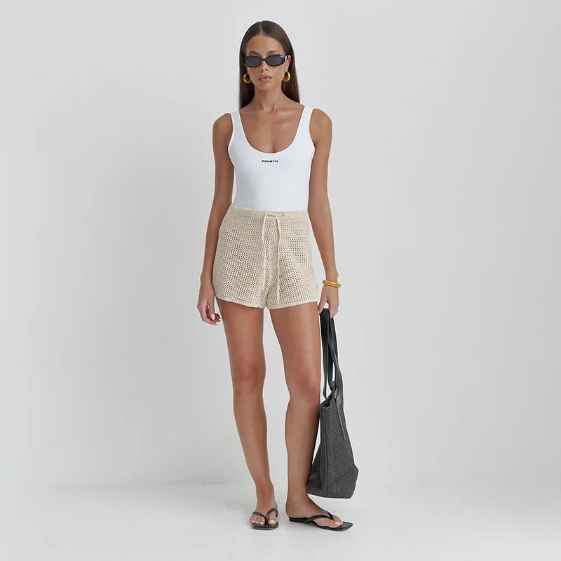 Sophisticated Hollow-Out Casual Set