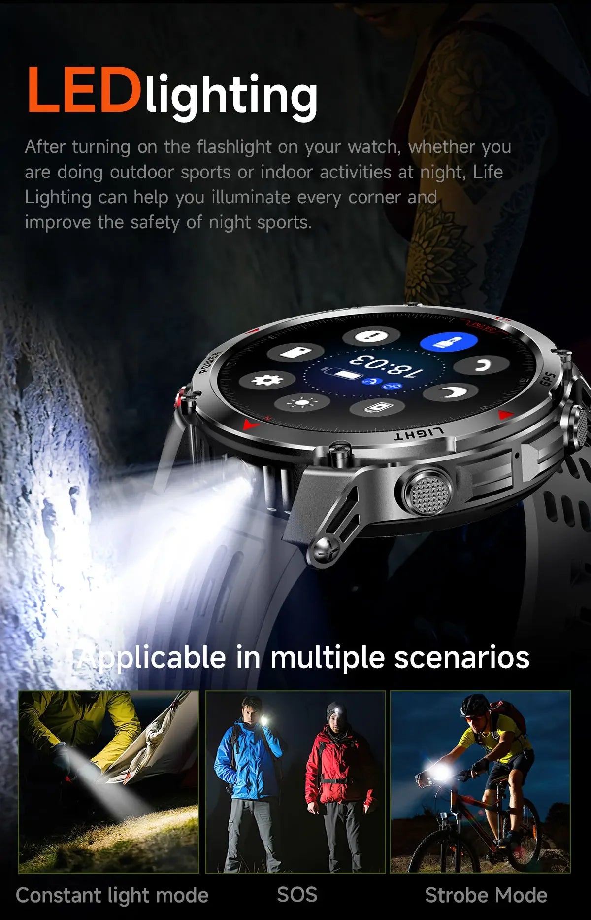 Premium AMOLED GPS Smart Watch, Reloj Inteligente GPS AMOLED Premium