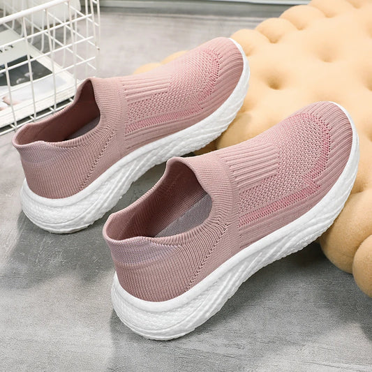 Cotton Slip-On Shoes, Zapatos Algodón Sin Cordones