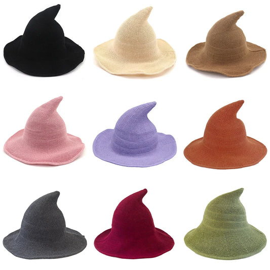 Halloween Witch Hat Long Point Knitted