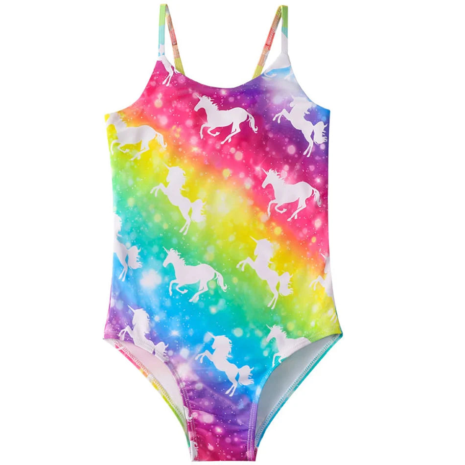 Adorable Girls Mermaid One-Piece Swimsuit