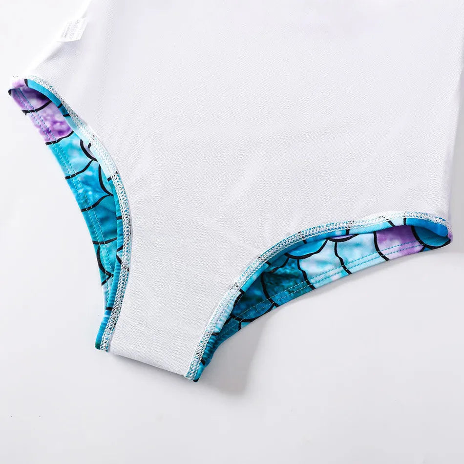 Adorable Girls Mermaid One-Piece Swimsuit