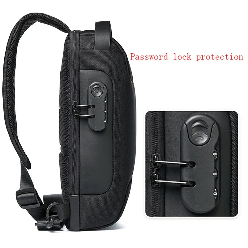 Executive Crossbody Sling Backpack USB