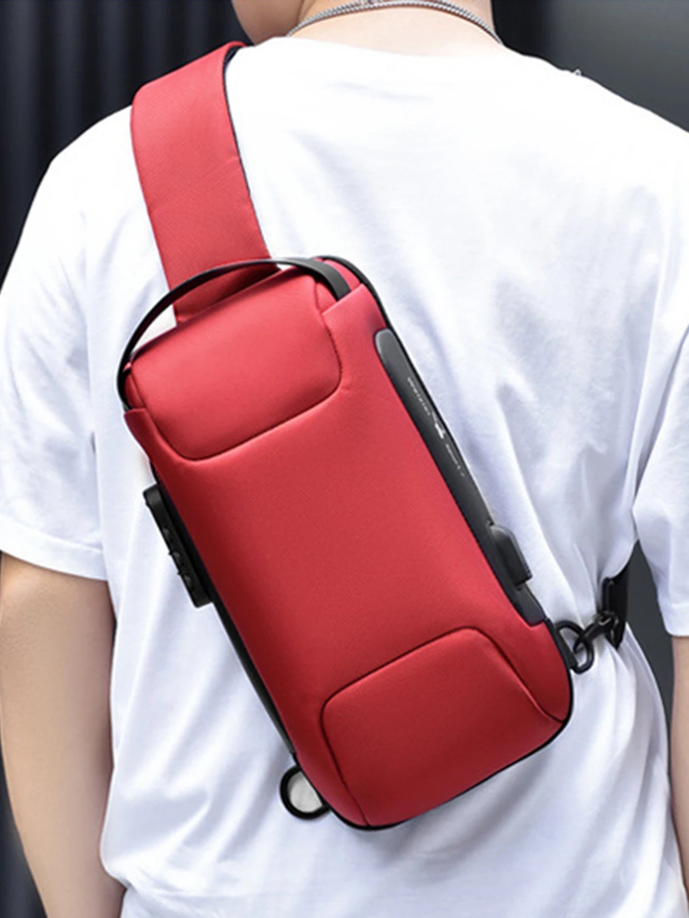 Executive Crossbody Sling Backpack USB