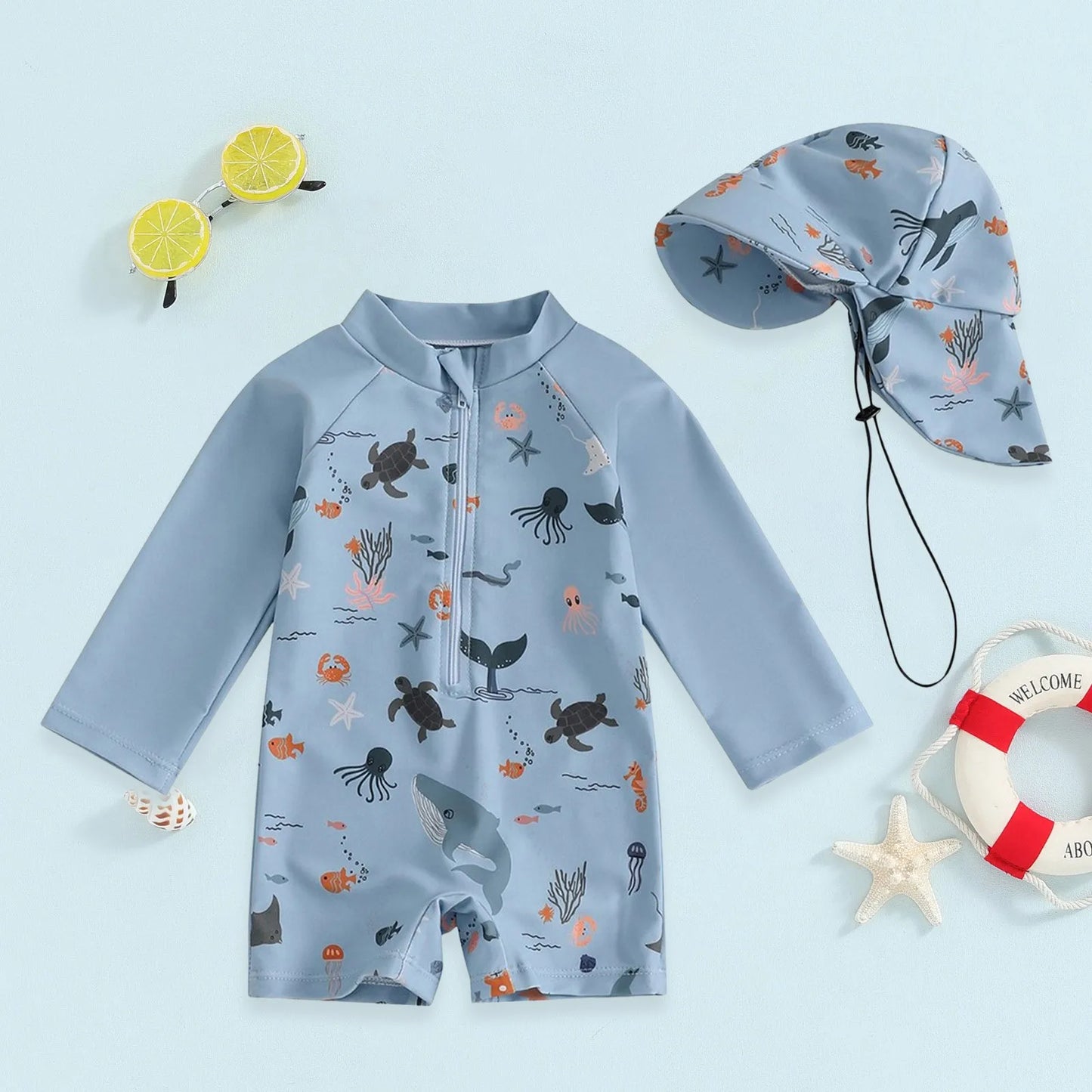 UV Protection Kids Swimsuit Set