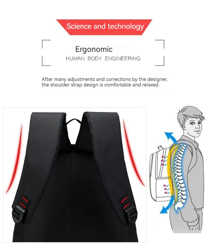 Ergonomic Student Travel Backpack Large