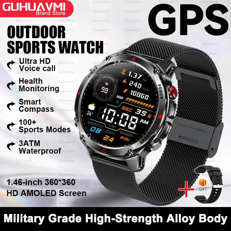 Premium AMOLED GPS Smart Watch, Reloj Inteligente GPS AMOLED Premium