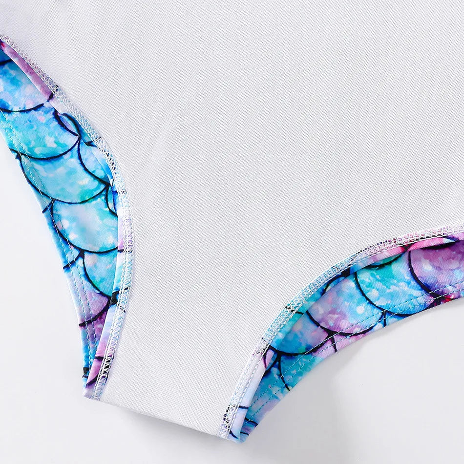 Adorable Girls Mermaid One-Piece Swimsuit