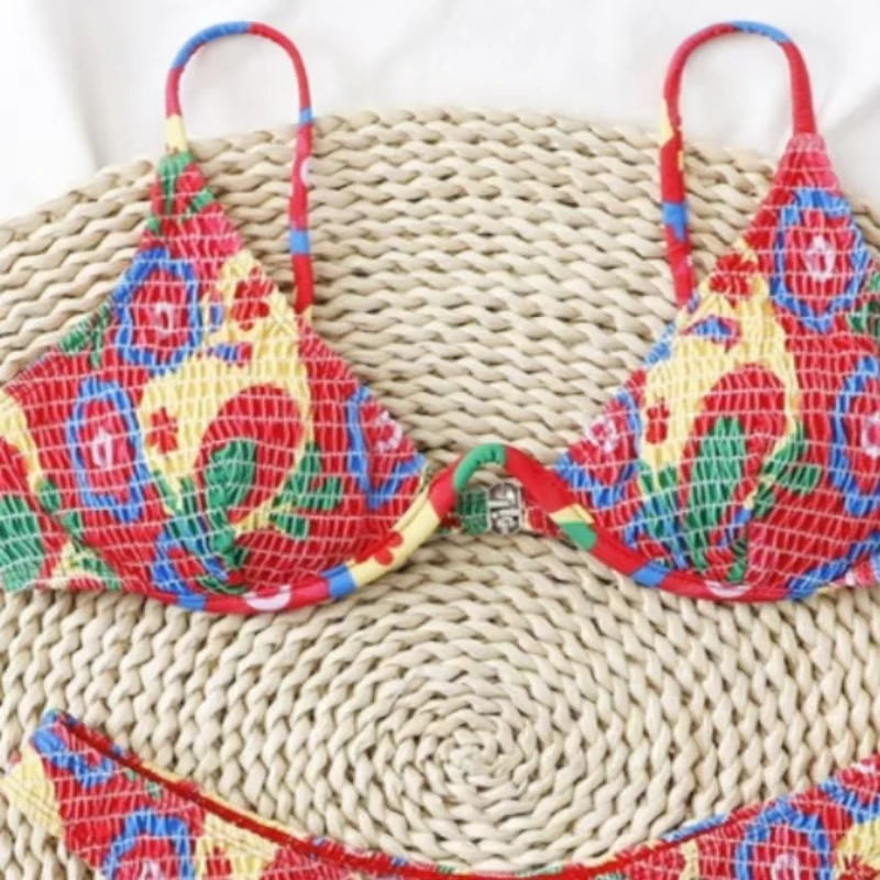 Bohemian Halter Spandex Bikini Adjustable