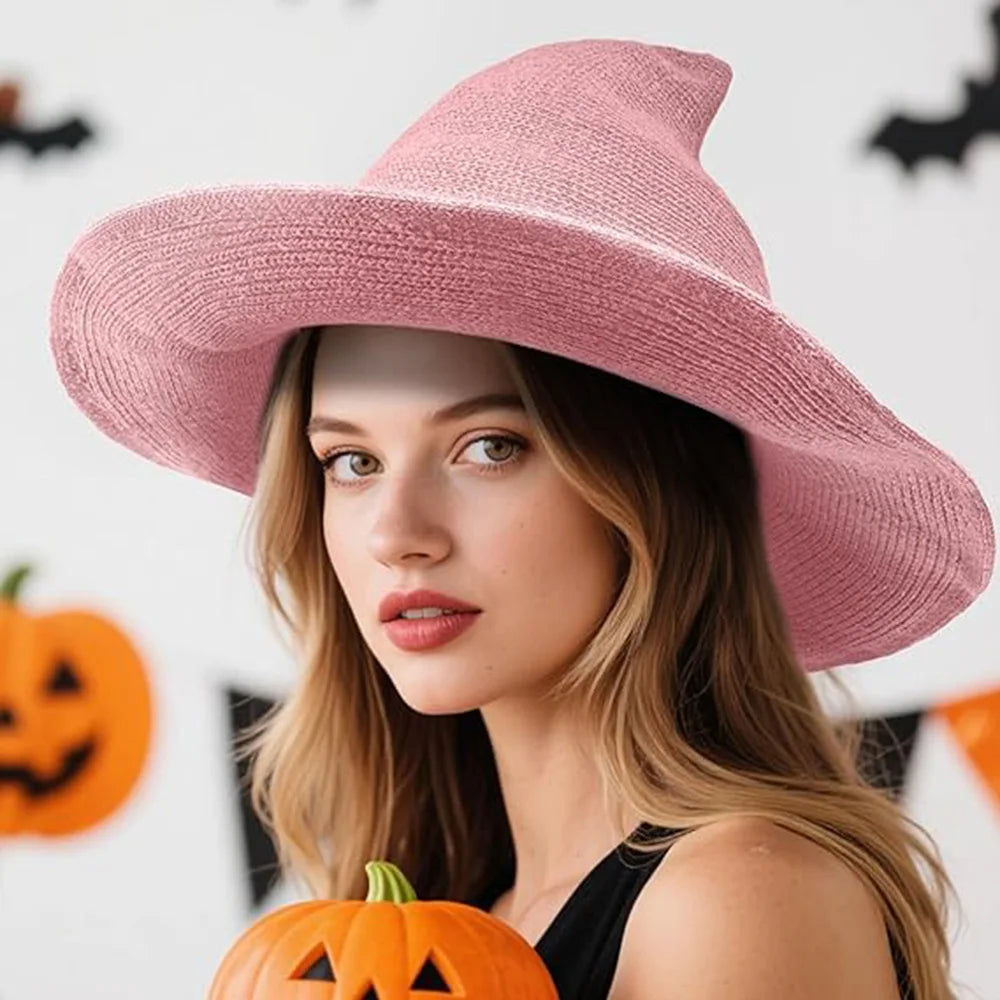 Halloween Witch Hat Long Point Knitted