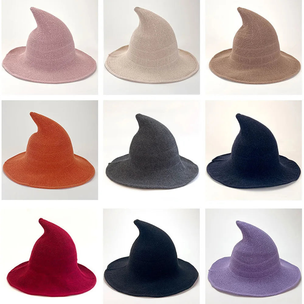 Halloween Witch Hat Long Point Knitted