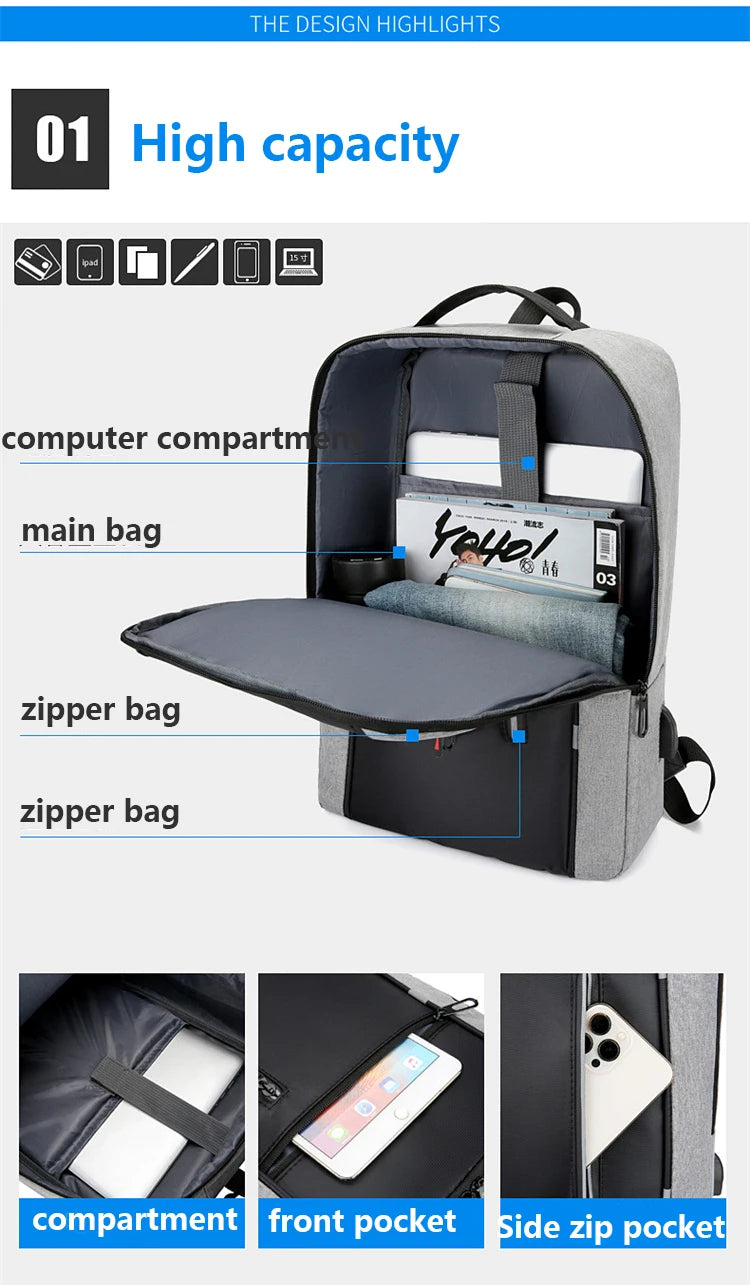 Executive Business Laptop Backpack USB