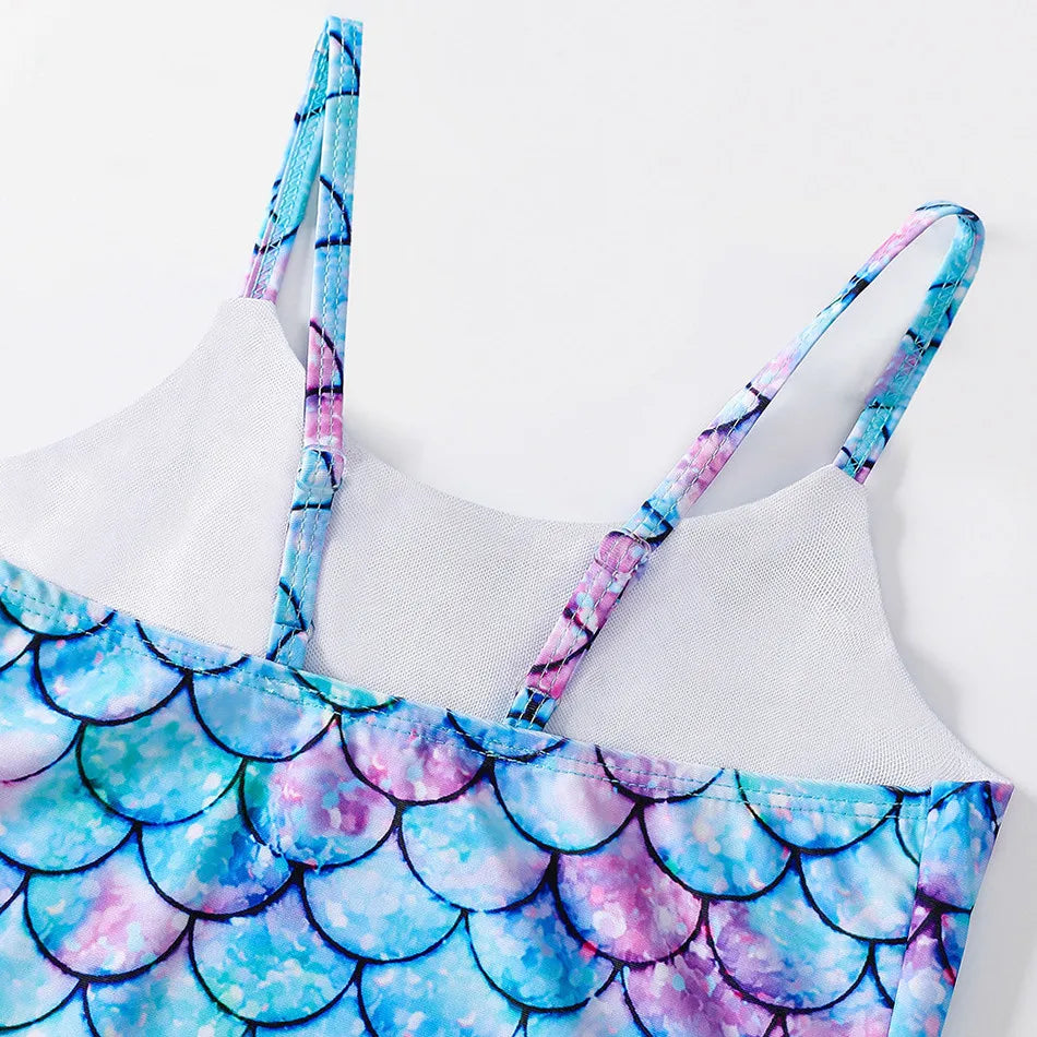Adorable Girls Mermaid One-Piece Swimsuit