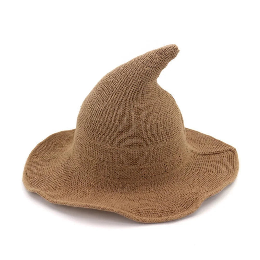Halloween Witch Hat Long Point Knitted