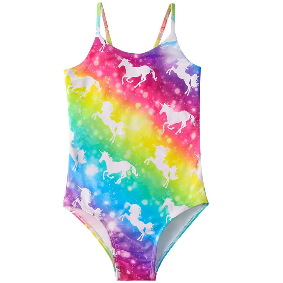 Adorable Girls Mermaid One-Piece Swimsuit