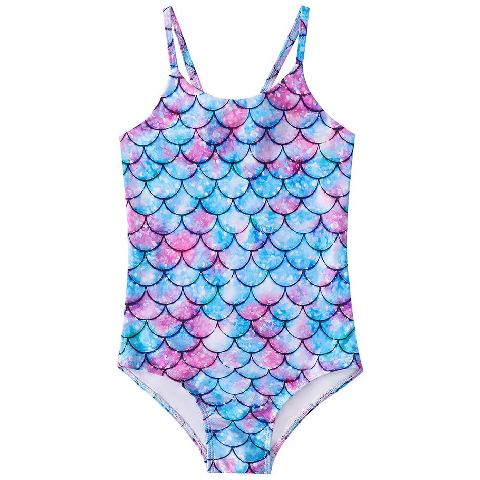 Adorable Girls Mermaid One-Piece Swimsuit