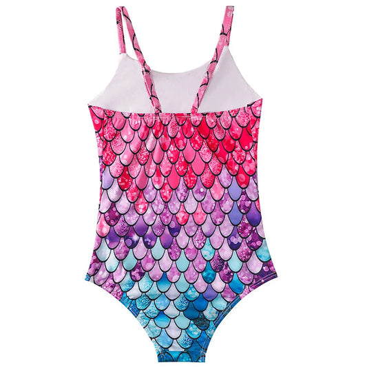 Adorable Girls Mermaid One-Piece Swimsuit