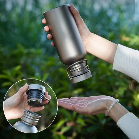Titanium Water Bottle, Botella Agua Titanio