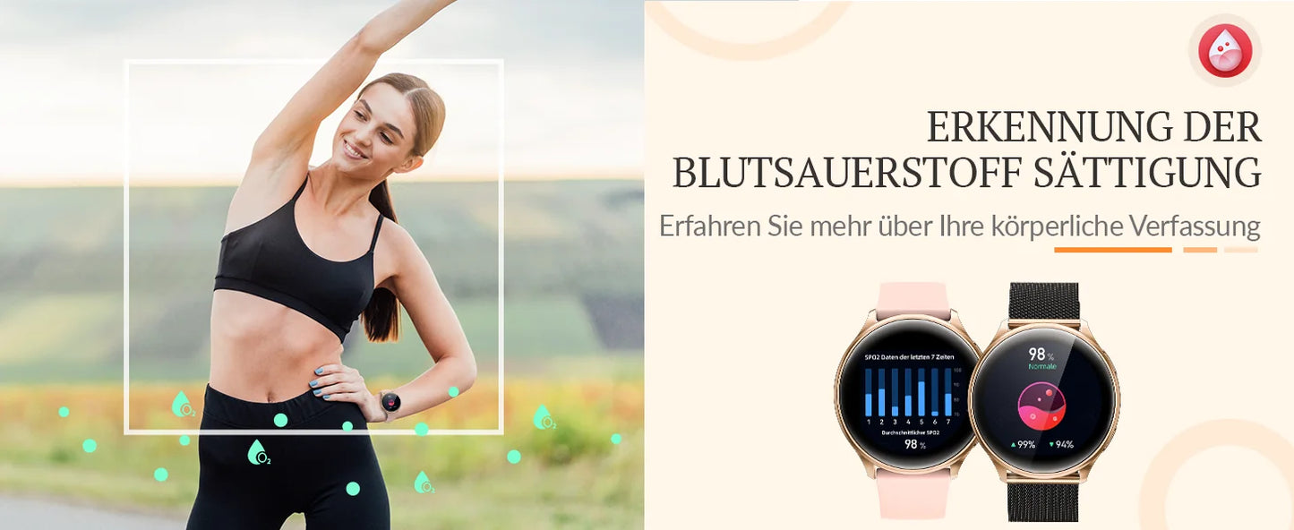 Women Smart Watch Always Display, Reloj Inteligente Mujeres Pantalla Siempre