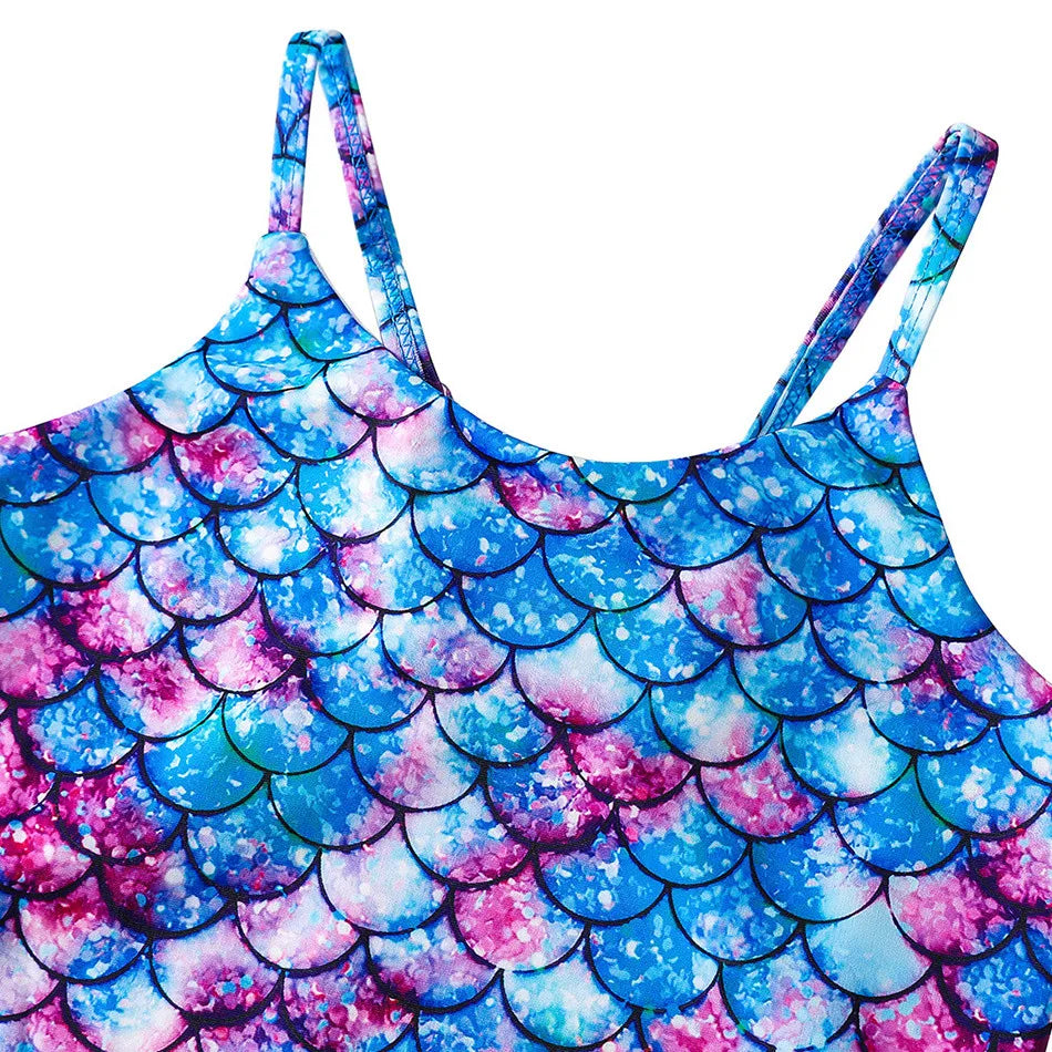 Adorable Girls Mermaid One-Piece Swimsuit
