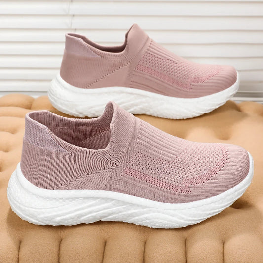 Cotton Slip-On Shoes, Zapatos Algodón Sin Cordones