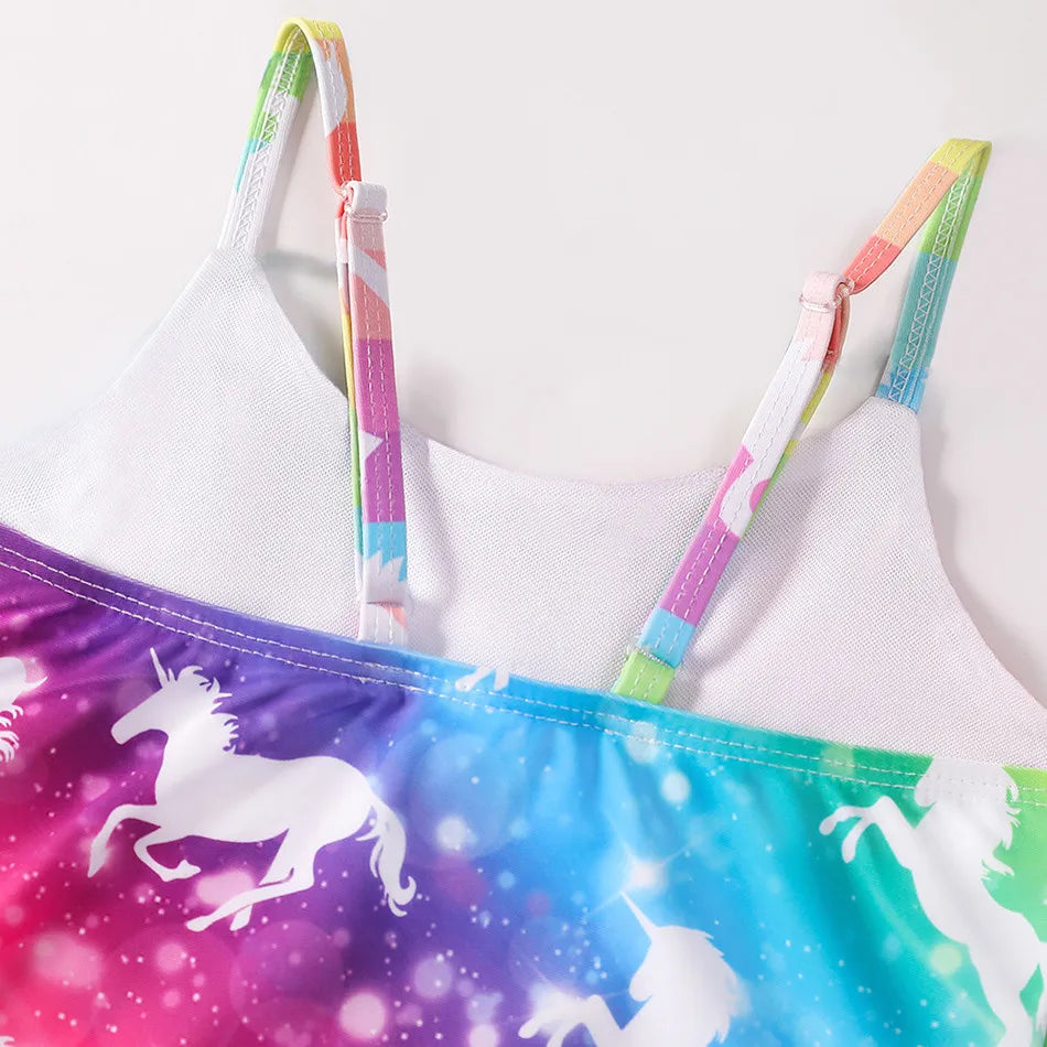 Adorable Girls Mermaid One-Piece Swimsuit