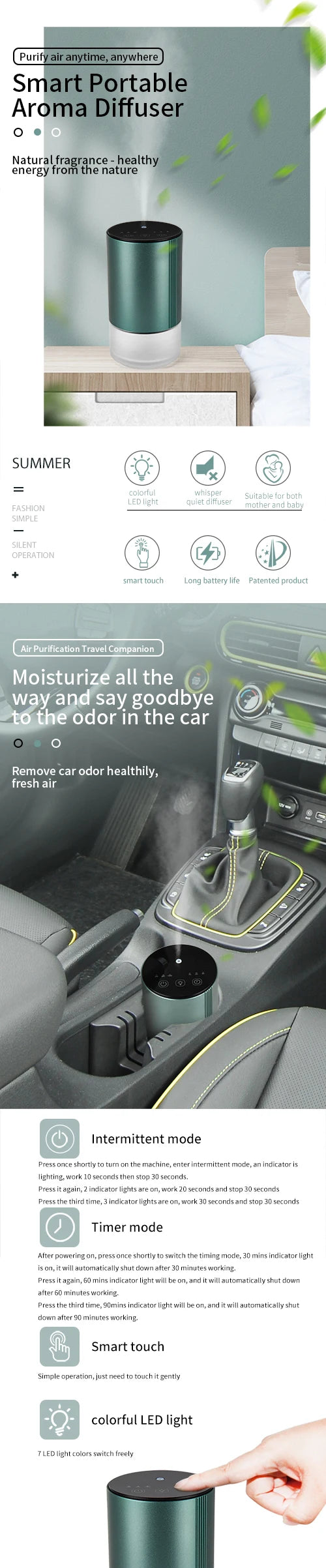 Car Aroma Diffuser, Difusor Aroma Coche
