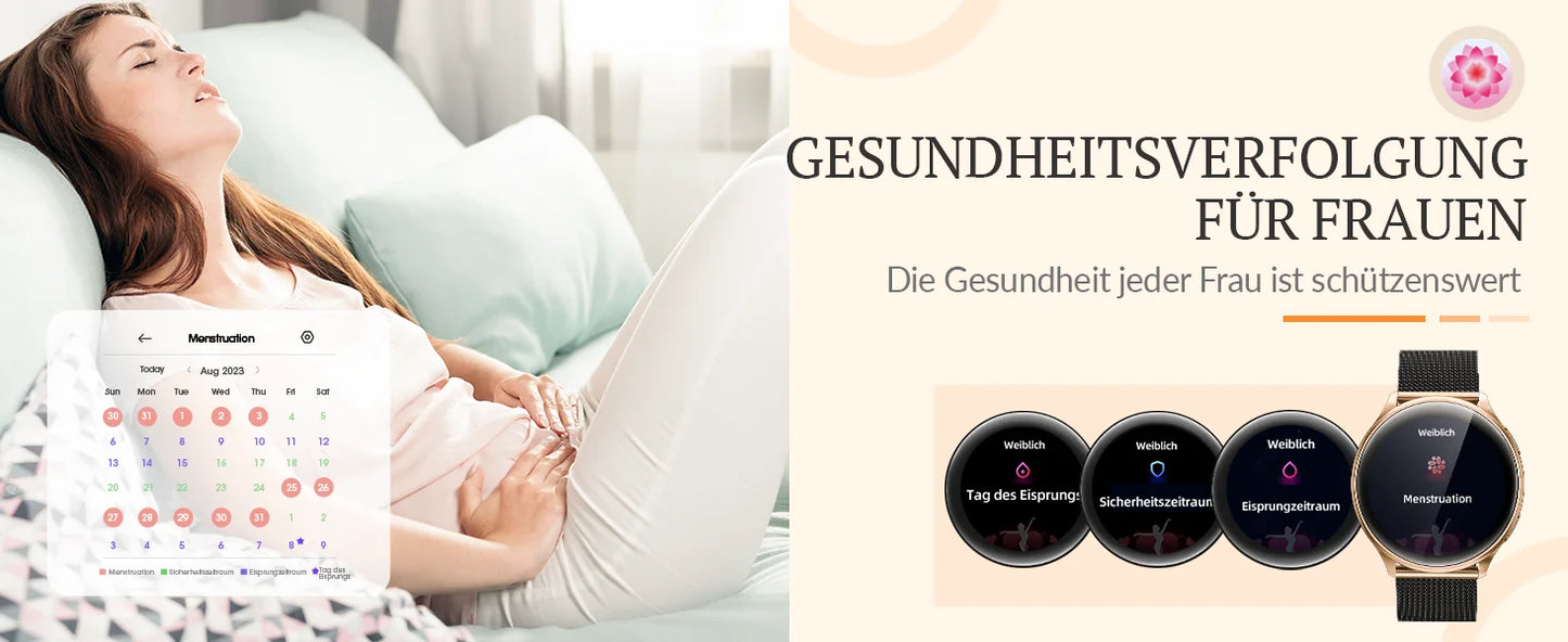 Women Smart Watch Always Display, Reloj Inteligente Mujeres Pantalla Siempre