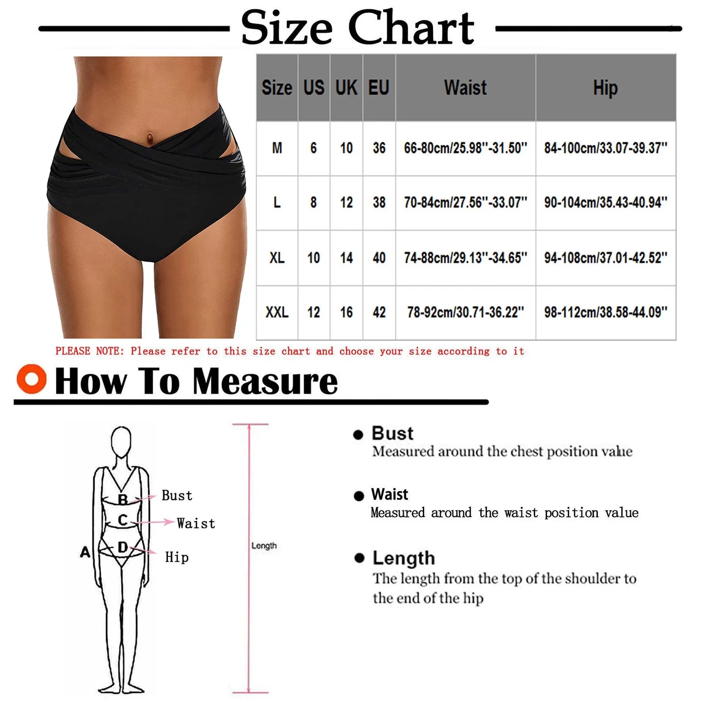 High-Waist Pleated Bikini Bottoms Sexy