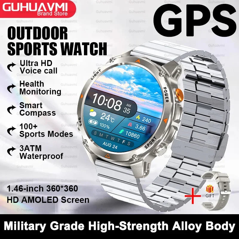 Premium AMOLED GPS Smart Watch, Reloj Inteligente GPS AMOLED Premium