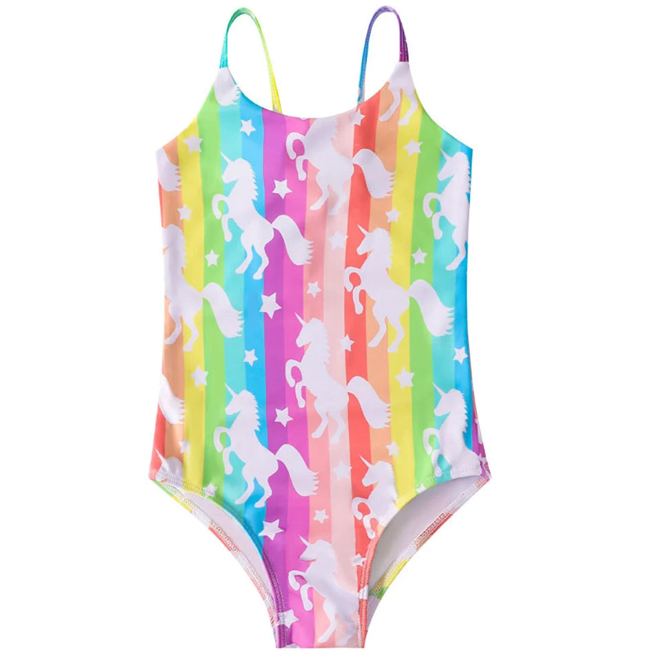 Adorable Girls Mermaid One-Piece Swimsuit