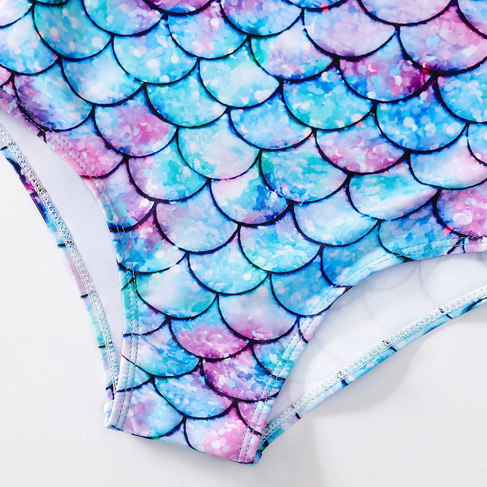 Adorable Girls Mermaid One-Piece Swimsuit