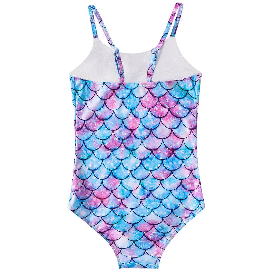 Adorable Girls Mermaid One-Piece Swimsuit