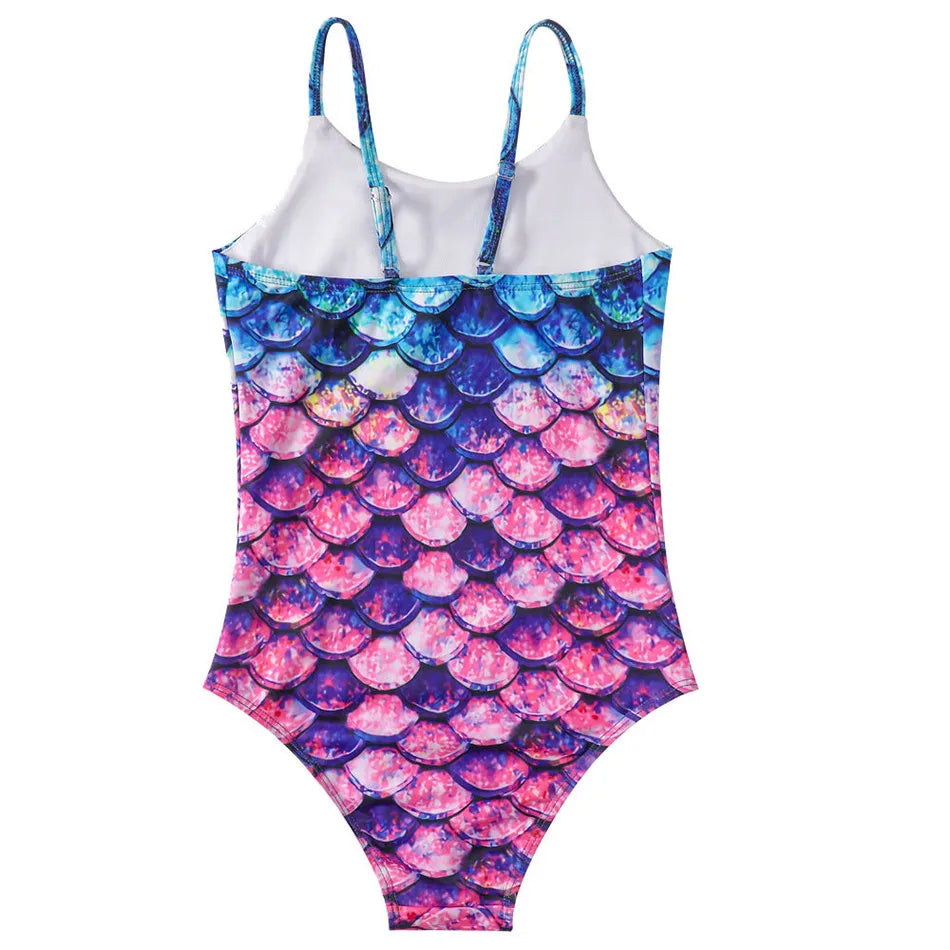 Adorable Girls Mermaid One-Piece Swimsuit