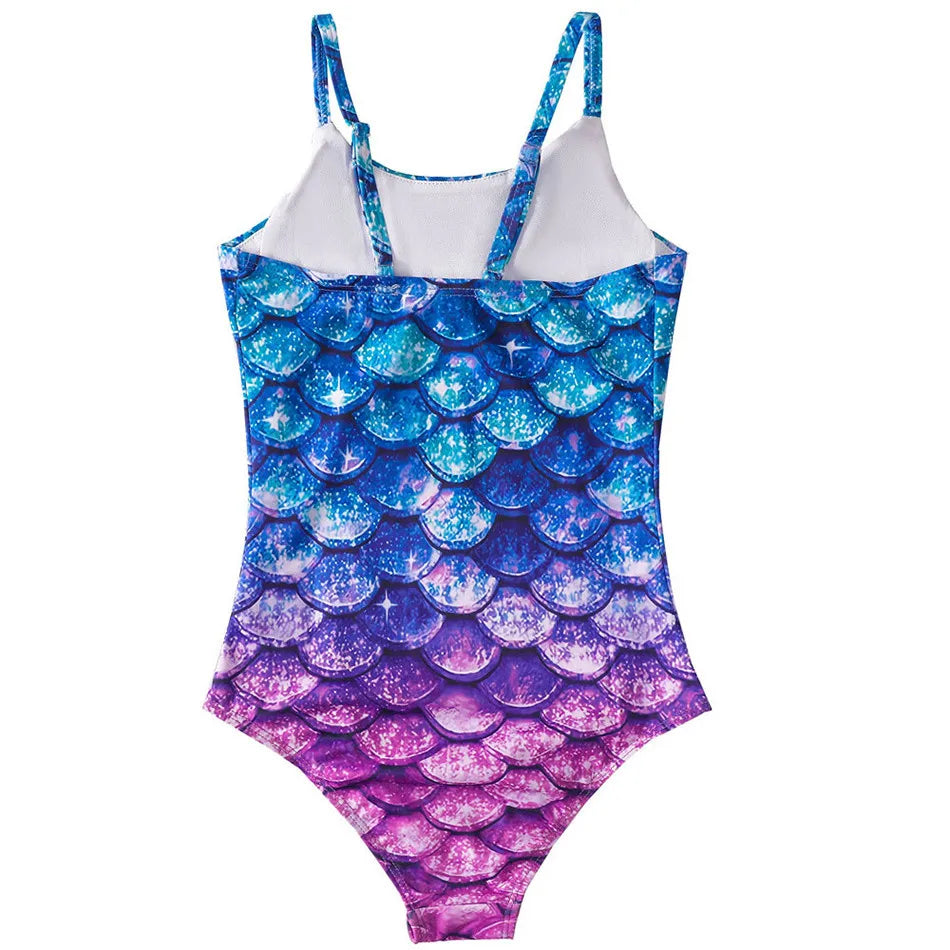 Adorable Girls Mermaid One-Piece Swimsuit