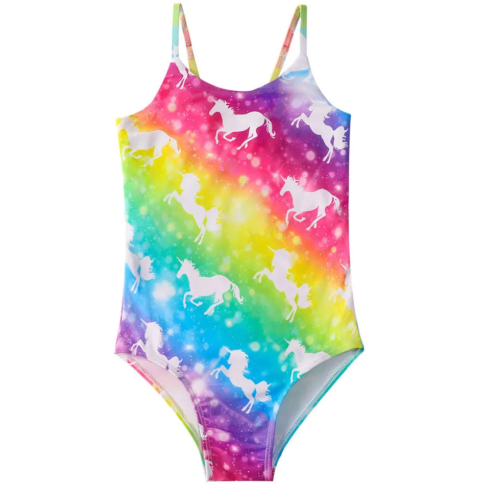 Adorable Girls Mermaid One-Piece Swimsuit