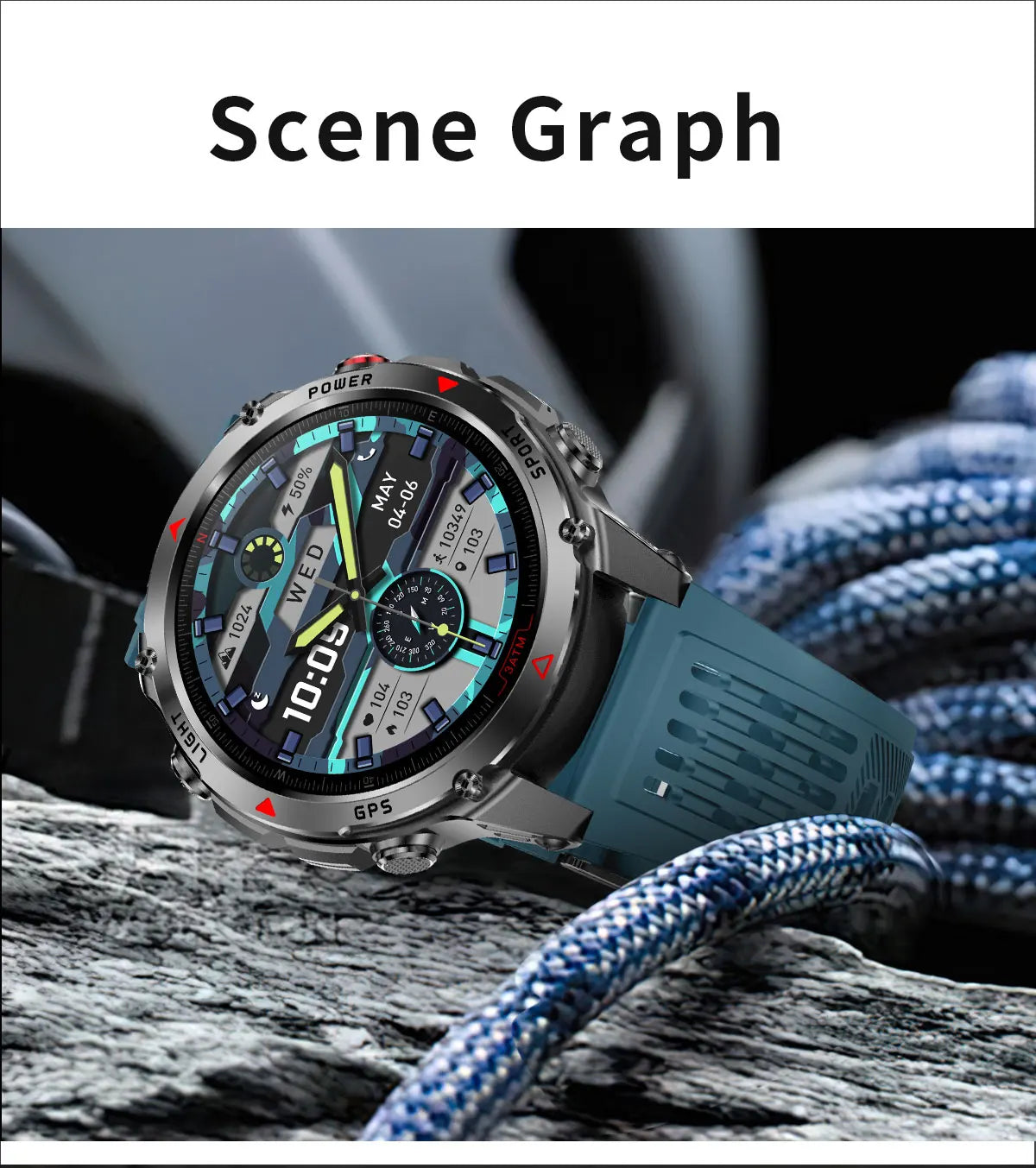 Premium AMOLED GPS Smart Watch, Reloj Inteligente GPS AMOLED Premium