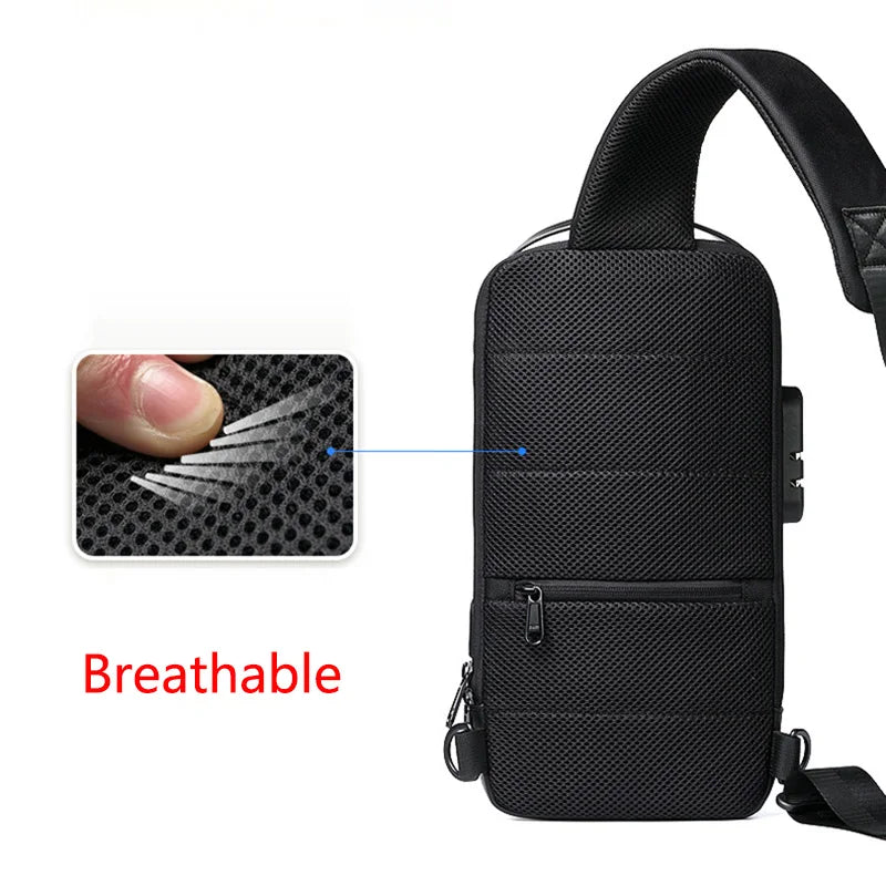 Executive Crossbody Sling Backpack USB