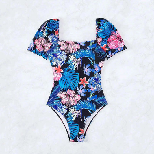 Tropical Floral Triangle Bikini Set
