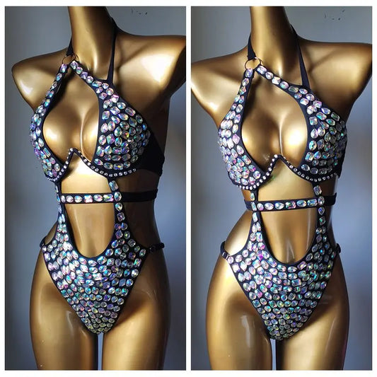 Luxury Diamond Crystal Bikini Set