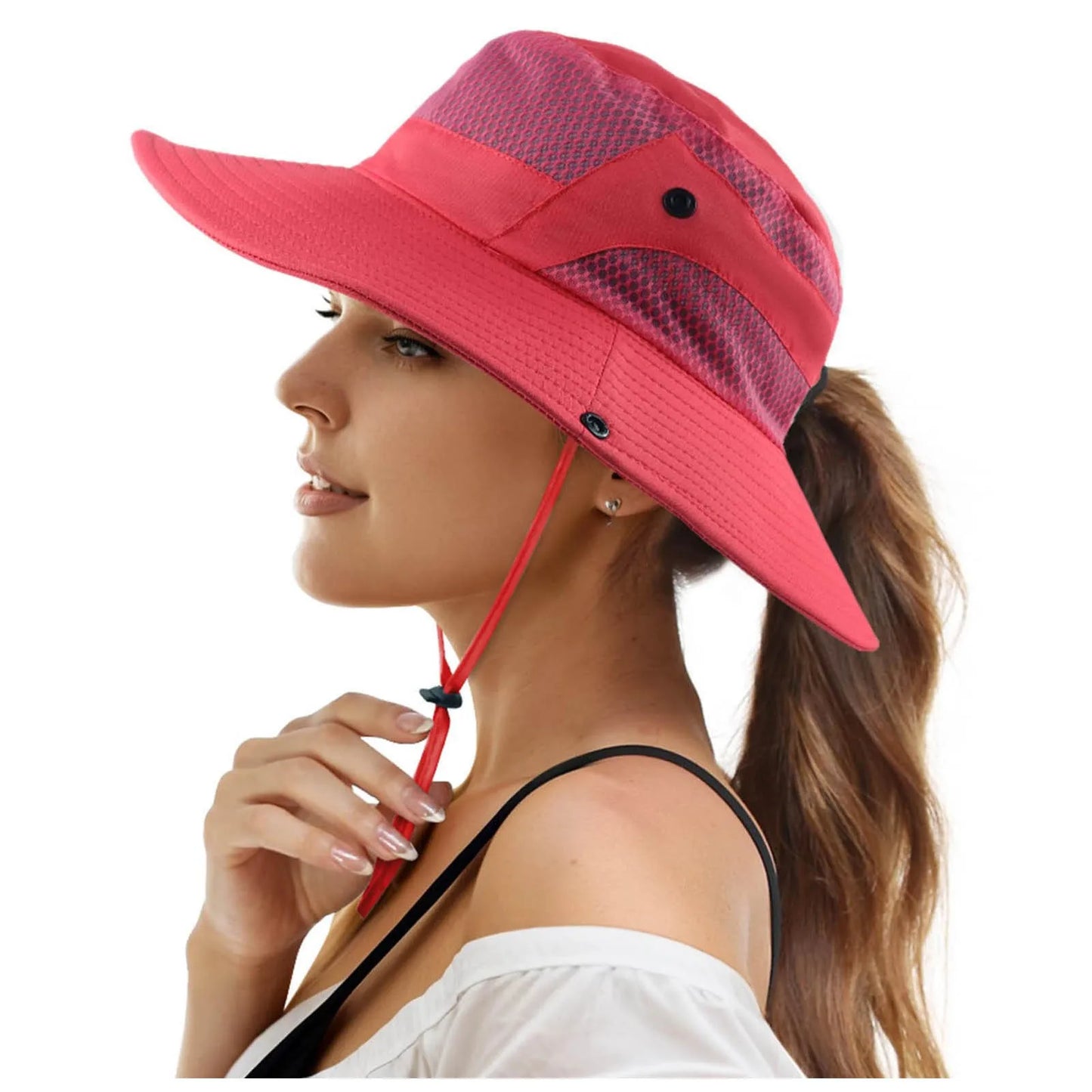 Women's Face Cover Hat Sombrero Protección