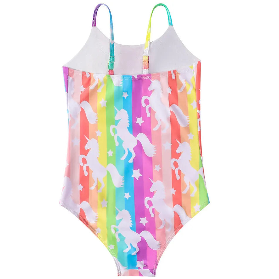 Adorable Girls Mermaid One-Piece Swimsuit