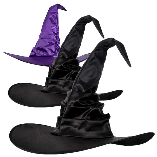 Halloween Witch Hat Black Wizard Costume