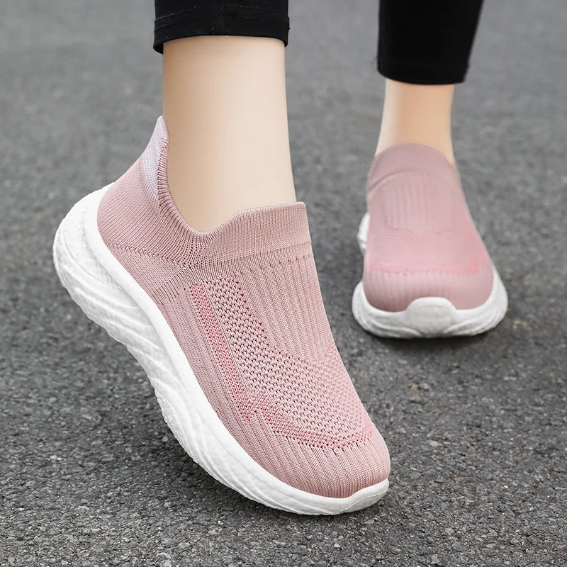 Cotton Slip-On Shoes, Zapatos Algodón Sin Cordones